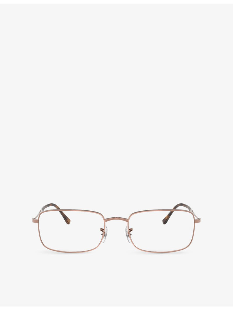 Ray-Ban RX3746V rectangular metal optical glasses - British product