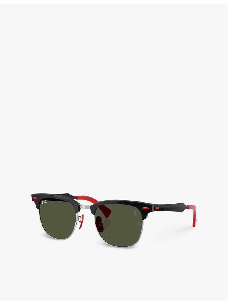 Ray-Ban Scuderia Ferrari Collection square-frame aluminium sunglasses (British brand)