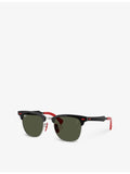 Ray-Ban Scuderia Ferrari Collection square-frame aluminium sunglasses (British brand)