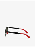 Ray-Ban Scuderia Ferrari Collection square-frame aluminium sunglasses (British brand)