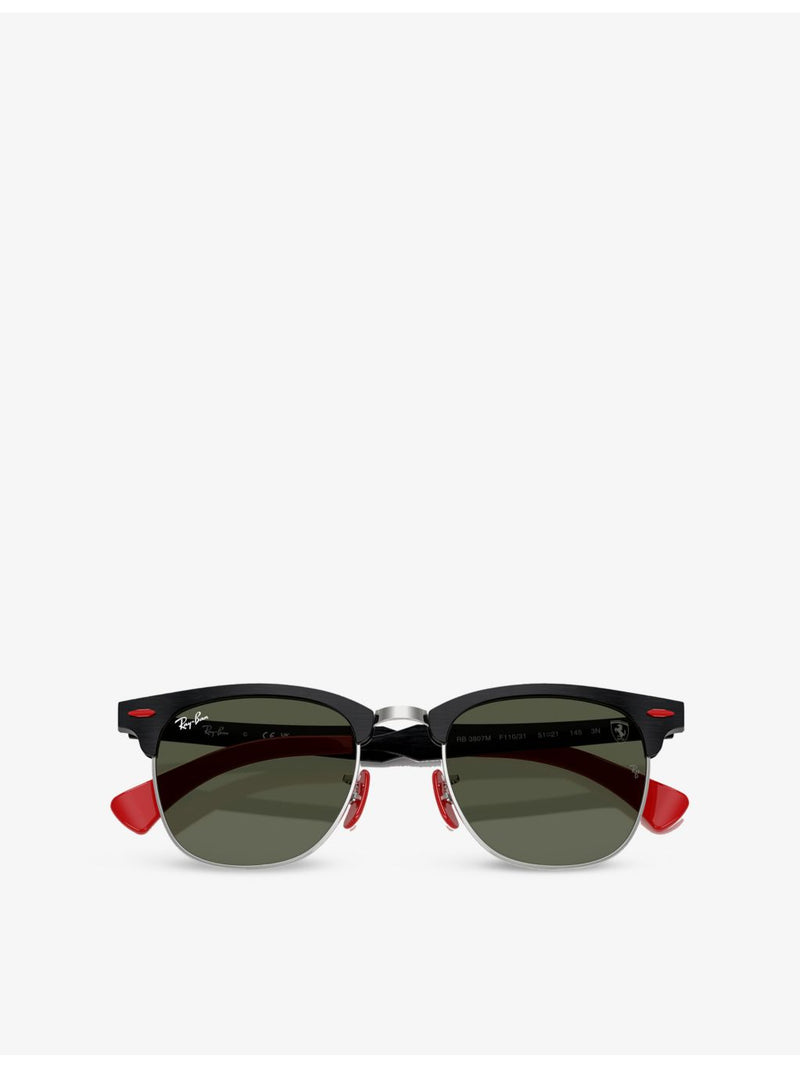 Ray-Ban Scuderia Ferrari Collection square-frame aluminium sunglasses (British brand)