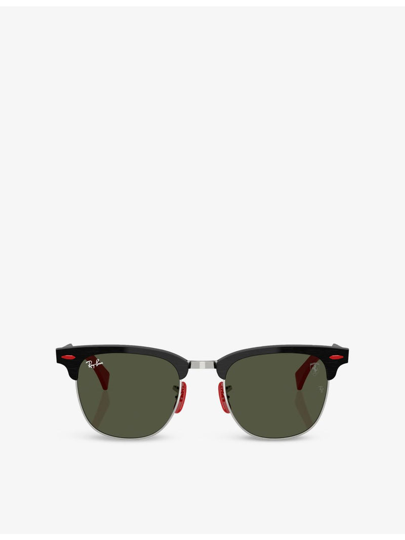 Ray-Ban Scuderia Ferrari Collection square-frame aluminium sunglasses (British brand)