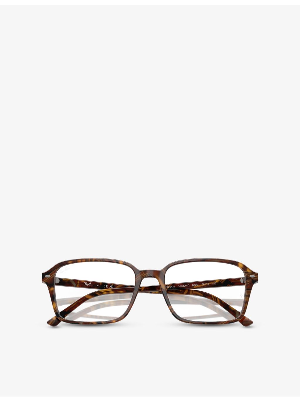 Ray-Ban RX5431 square-frame acetate glasses with 5.4cm lens, UK version