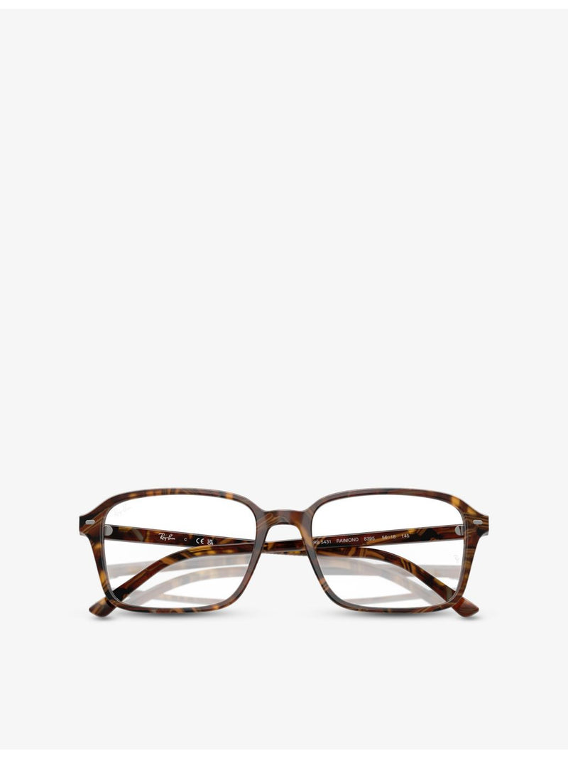 Ray-Ban RX5431 square-frame acetate glasses with 5.4cm lens, UK version
