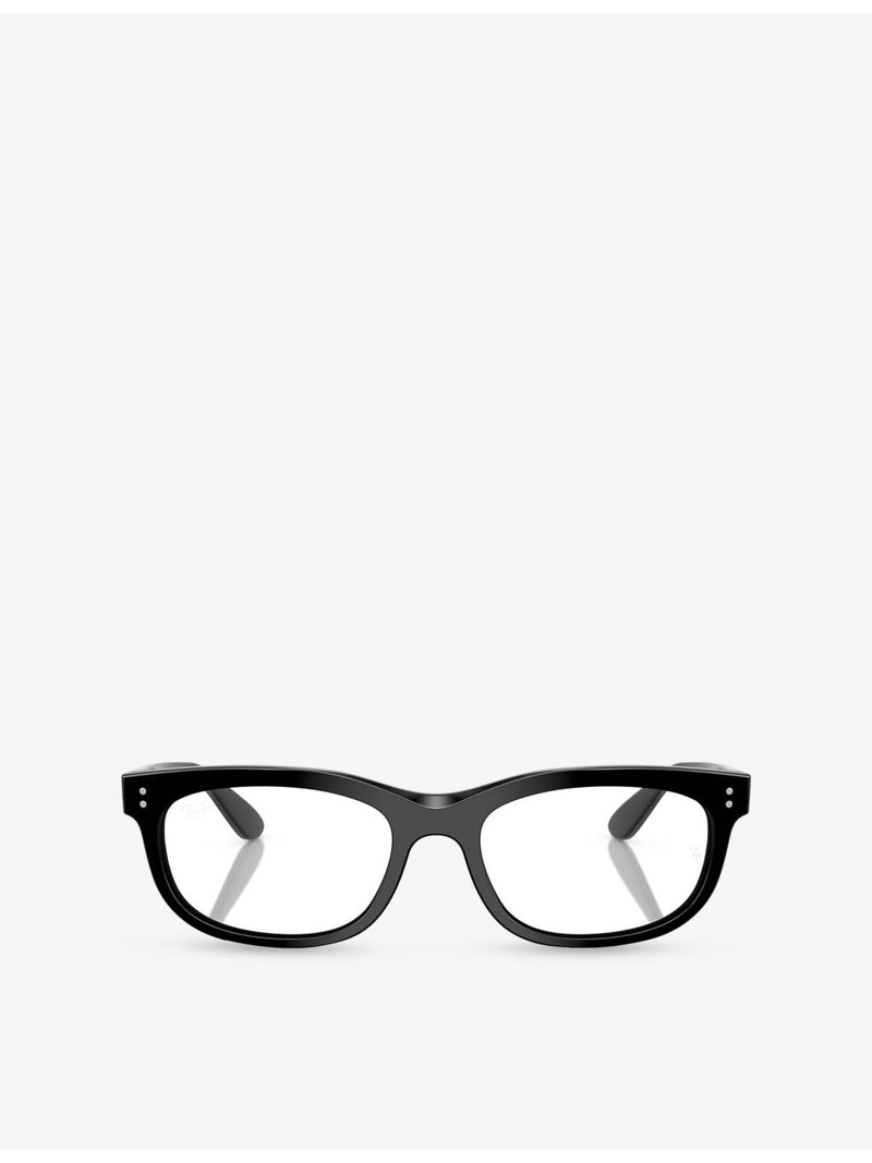 Ray-Ban RX5489 Balorette rectangle acetate optical glasses, imported from the UK