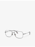Ray-Ban square-frame titanium optical glasses 56mm, UK version