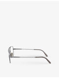 Ray-Ban square-frame titanium optical glasses 56mm, UK version