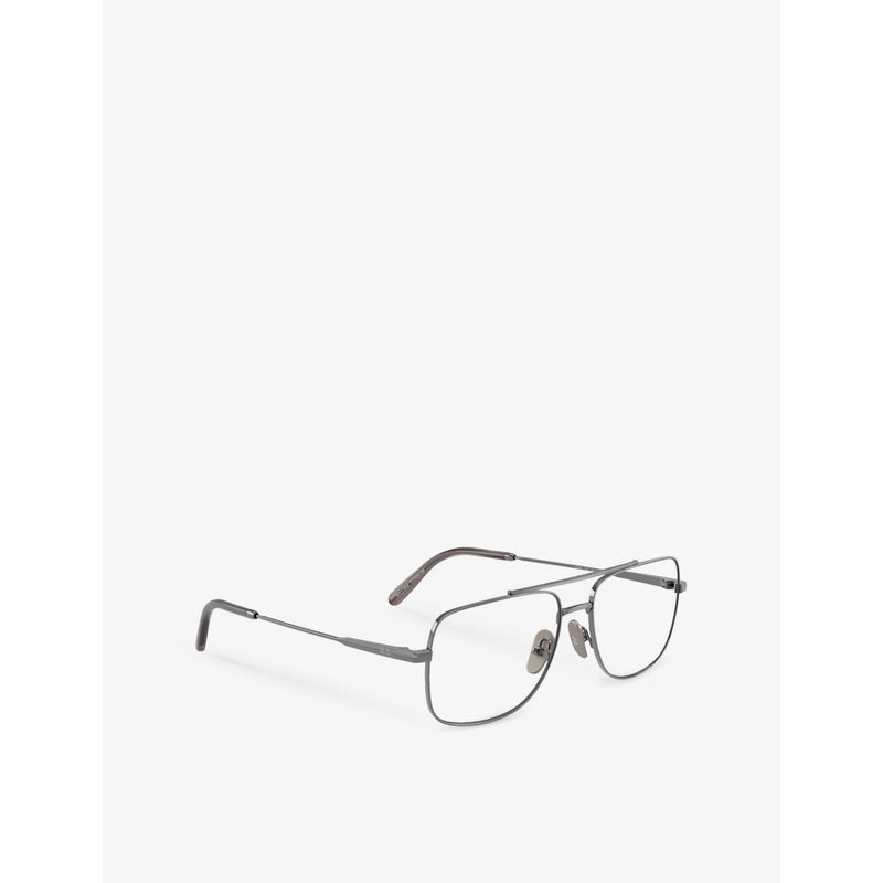 Ray-Ban square-frame titanium optical glasses 56mm, UK version