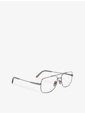 Ray-Ban square-frame titanium optical glasses 56mm, UK version