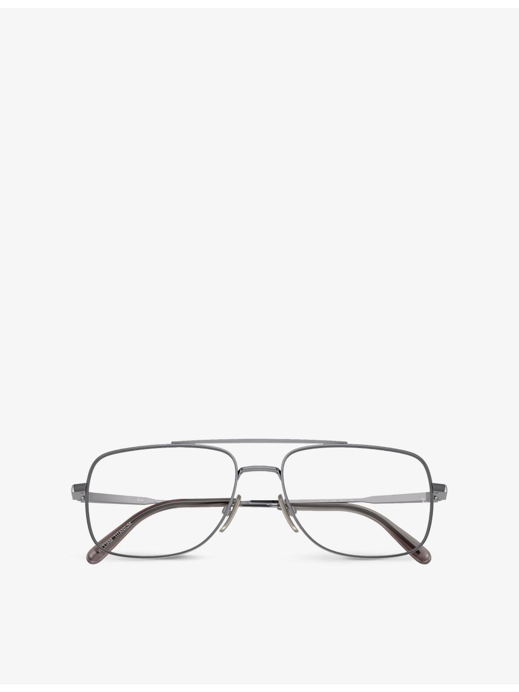 Ray-Ban square-frame titanium optical glasses 56mm, UK version