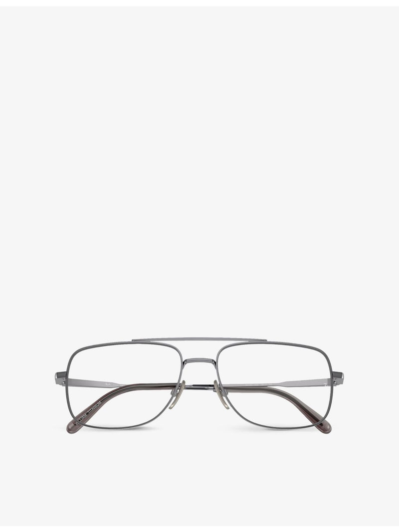 Ray-Ban square-frame titanium optical glasses 56mm, UK version