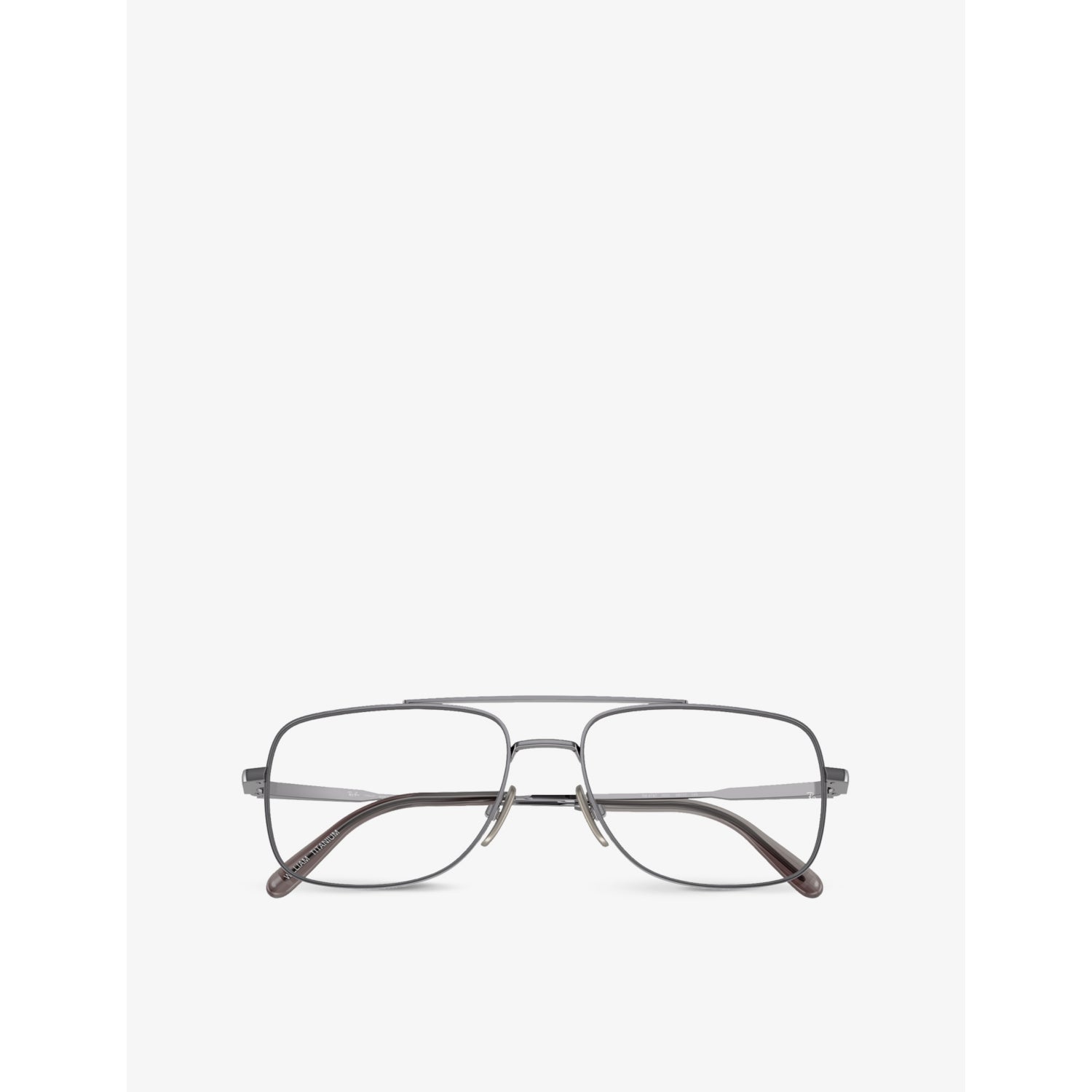 Ray-Ban square-frame titanium optical glasses 56mm, UK version