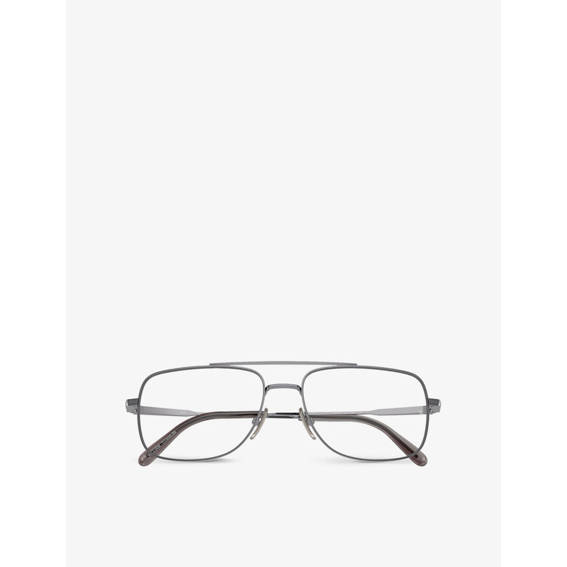 Ray-Ban square-frame titanium optical glasses 56mm, UK version