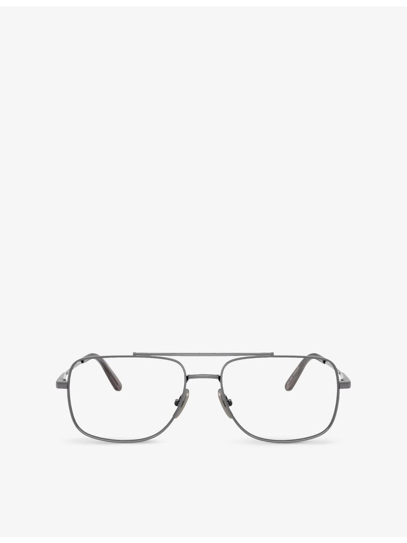 Ray-Ban square-frame titanium optical glasses 56mm, UK version