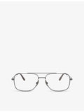 Ray-Ban square-frame titanium optical glasses 56mm, UK version