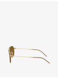 Ray-Ban polarised metal square-frame sunglasses, imported from the UK