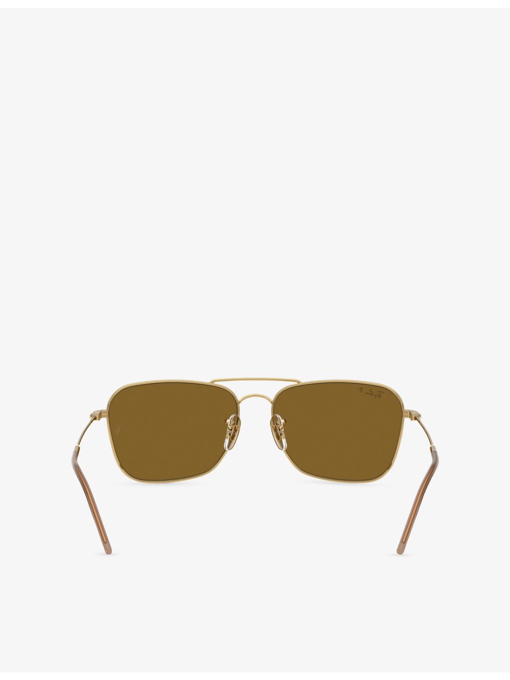 Ray-Ban polarised metal square-frame sunglasses, imported from the UK