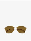 Ray-Ban polarised metal square-frame sunglasses, imported from the UK