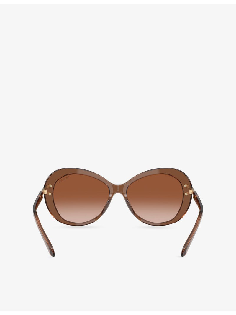 Swarovski SK6026 butterfly crystal-pave acetate sunglasses - British product