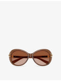 Swarovski SK6026 butterfly crystal-pave acetate sunglasses - British product