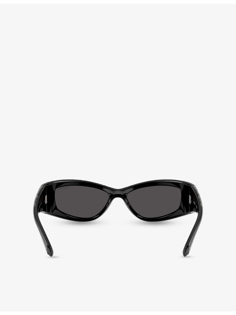 Swarovski SK6027 crystal-embellished acetate sunglasses, UK version