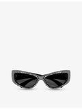 Swarovski SK6027 crystal-embellished acetate sunglasses, UK version