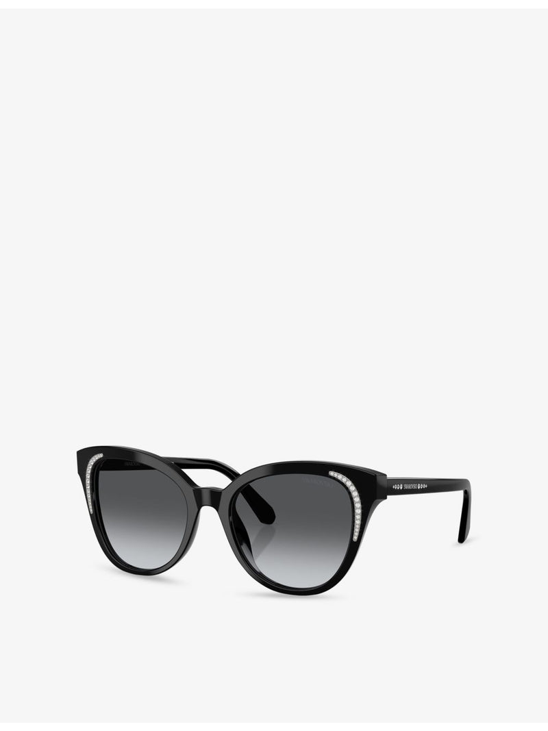 Swarovski SK6031 butterfly sunglasses with gradient lenses, imported from the UK