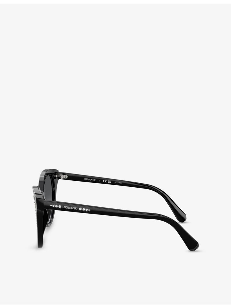 Swarovski SK6031 butterfly sunglasses with gradient lenses, imported from the UK