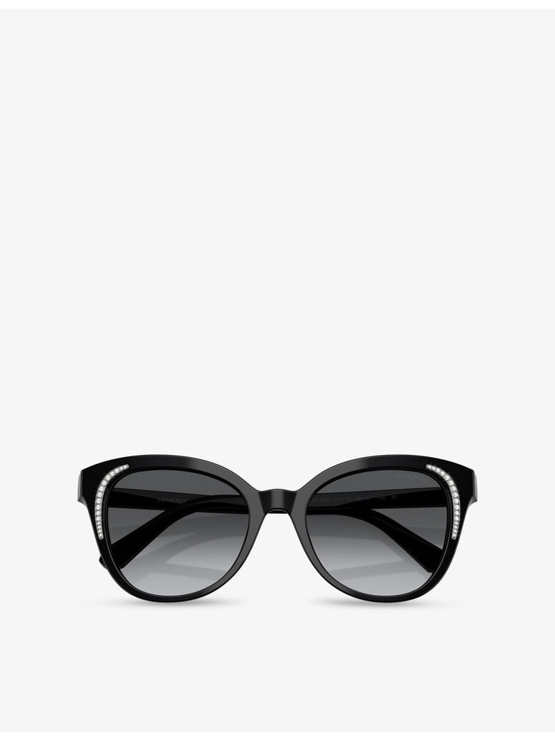 Swarovski SK6031 butterfly sunglasses with gradient lenses, imported from the UK