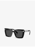 Square acetate Swarovski crystal sunglasses SK6032 (British brand)