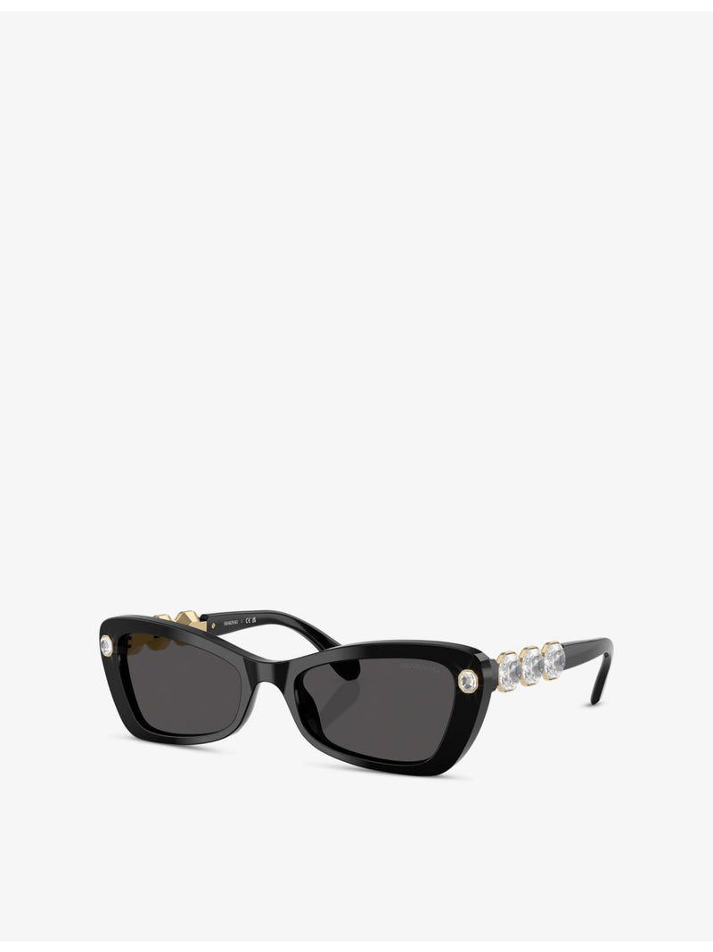 Swarovski SK6033 irregular-frame acetate sunglasses, UK version