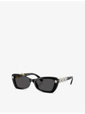 Swarovski SK6033 irregular-frame acetate sunglasses, UK version