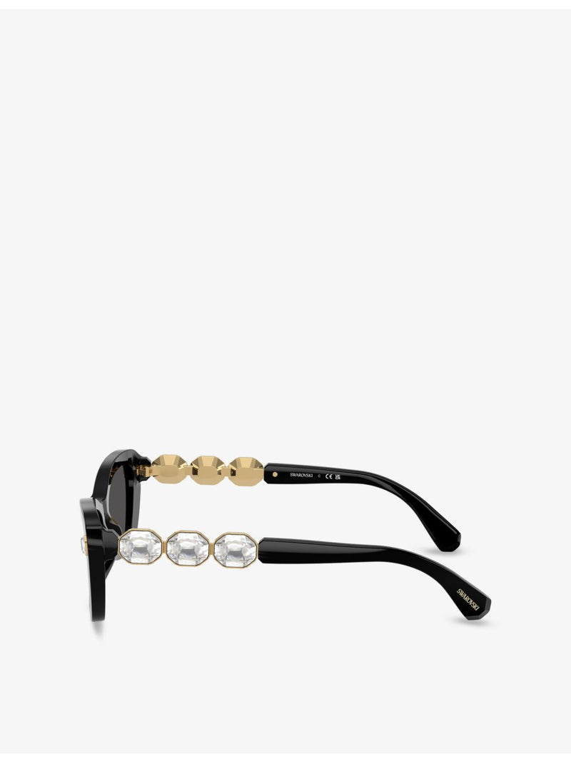 Swarovski SK6033 irregular-frame acetate sunglasses, UK version