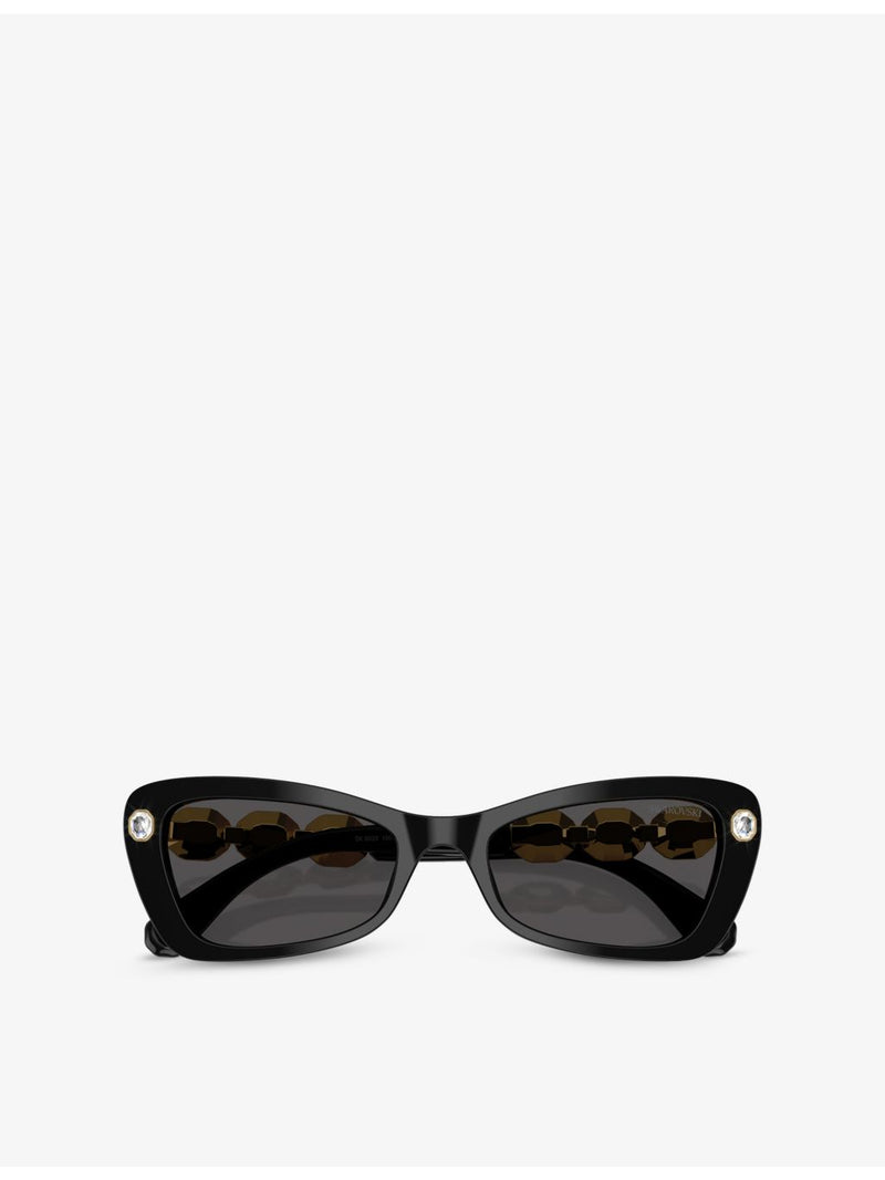 Swarovski SK6033 irregular-frame acetate sunglasses, UK version