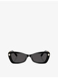 Swarovski SK6033 irregular-frame acetate sunglasses, UK version