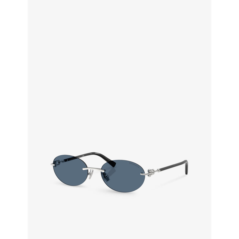 Tiffany & Co metal sunglasses TF3104D oval frame - British product