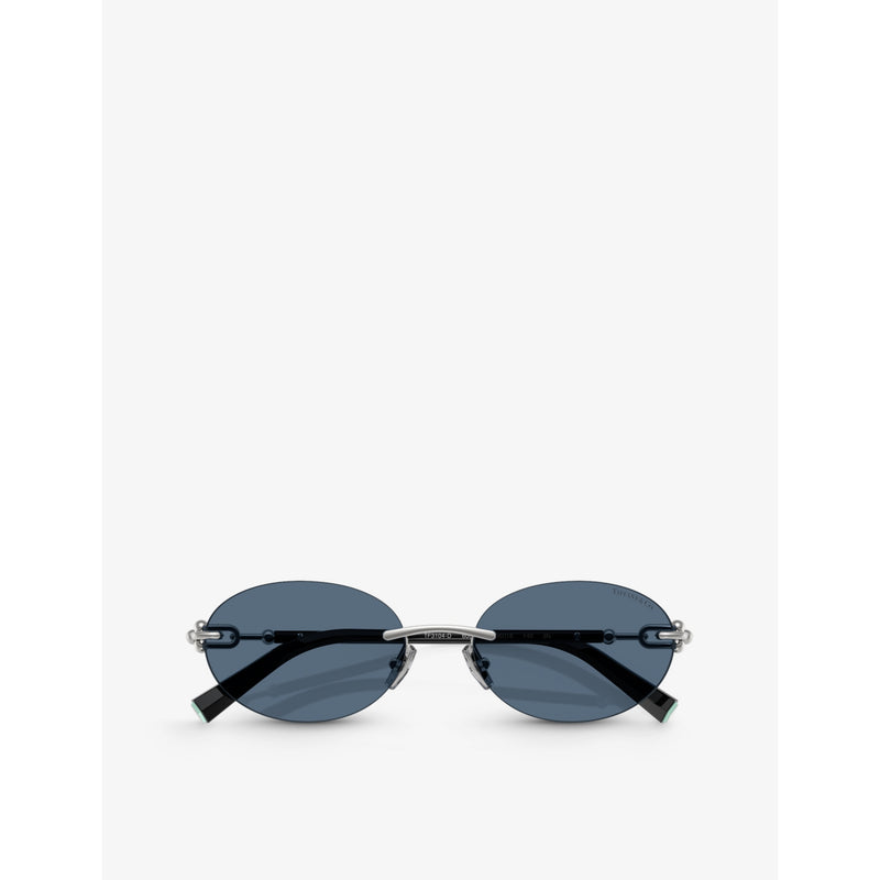 Tiffany & Co metal sunglasses TF3104D oval frame - British product