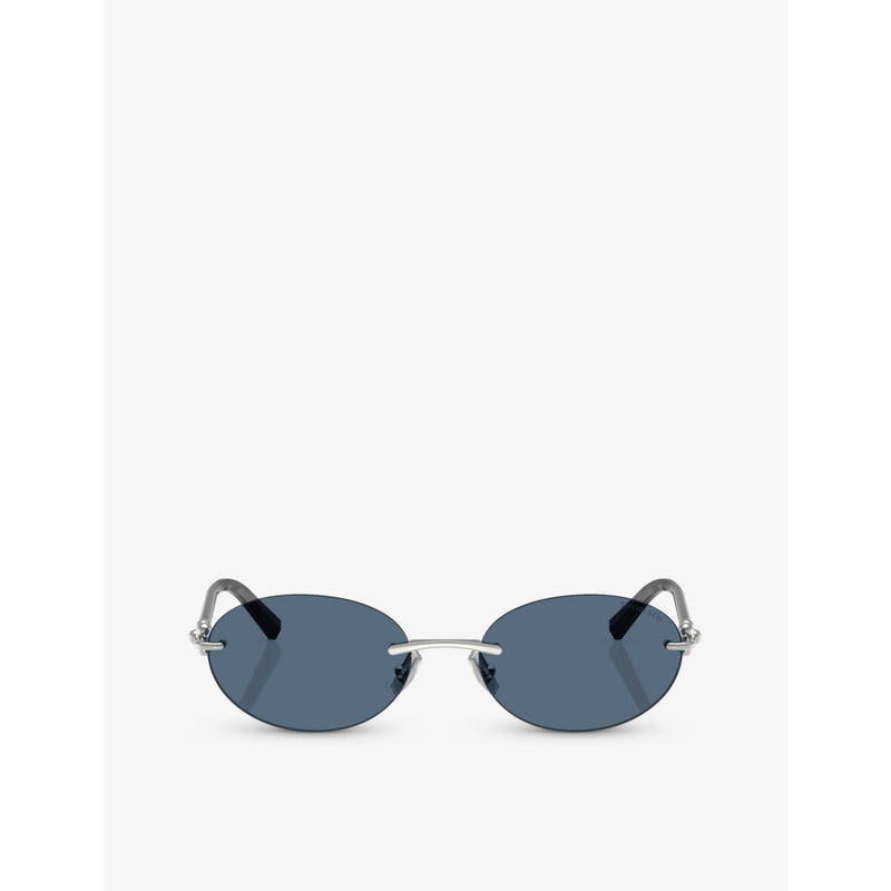 Tiffany & Co metal sunglasses TF3104D oval frame - British product