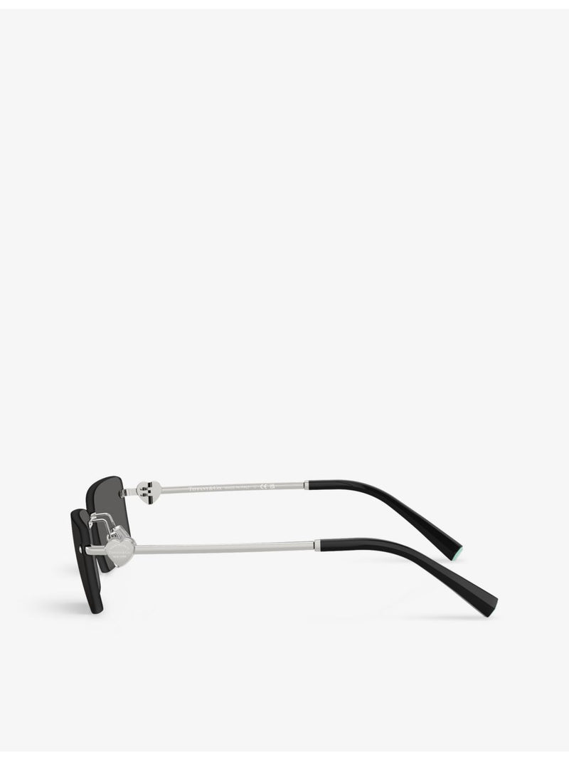 Tiffany & Co TF3108B metal rectangle sunglasses (British brand)