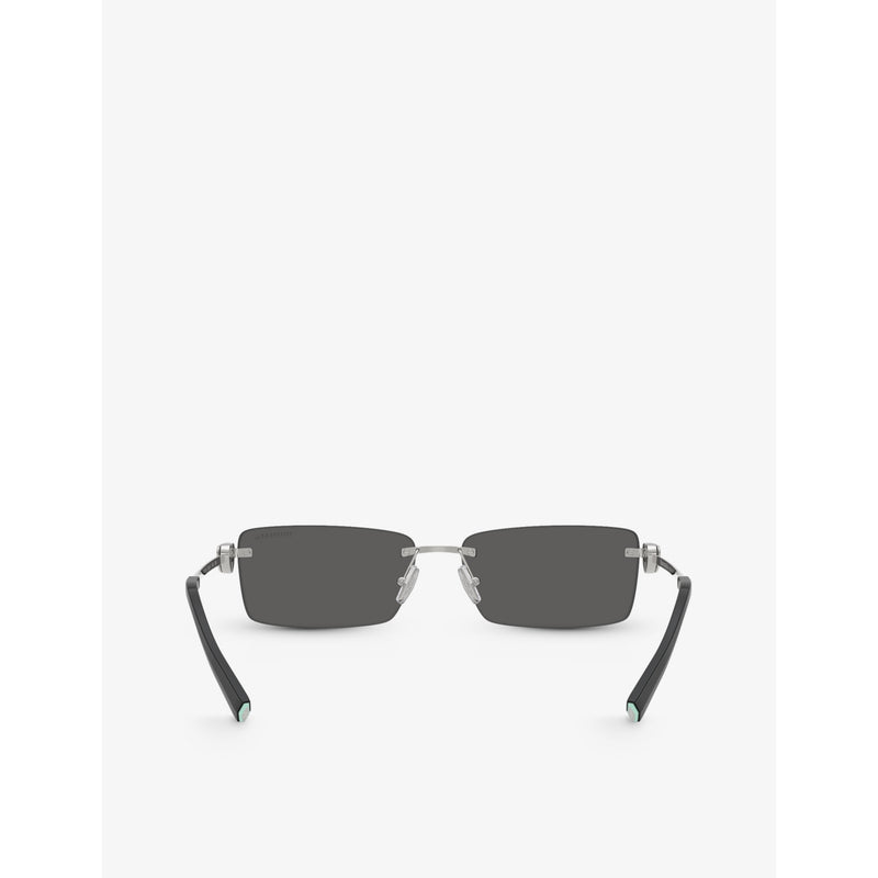 Tiffany & Co TF3108B metal rectangle sunglasses (British brand)