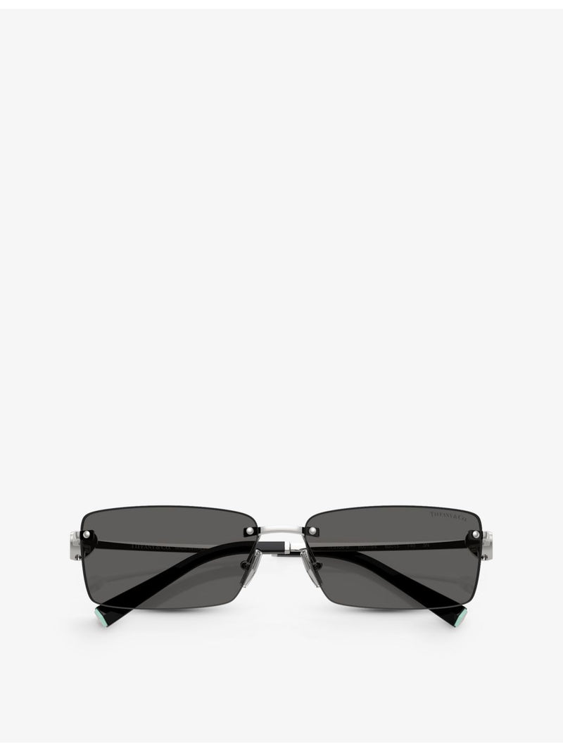 Tiffany & Co TF3108B metal rectangle sunglasses (British brand)
