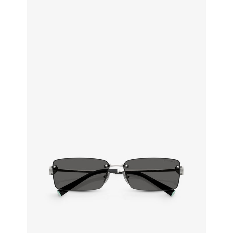 Tiffany & Co TF3108B metal rectangle sunglasses (British brand)