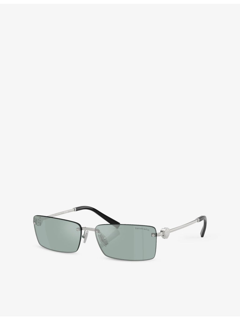 Tiffany & Co rectangle-frame metal sunglasses TF3108B (British brand)