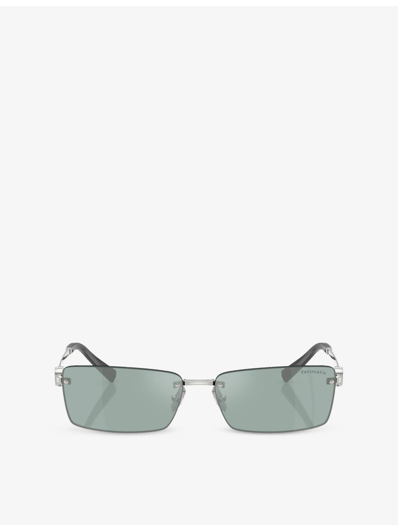 Tiffany & Co rectangle-frame metal sunglasses TF3108B (British brand)