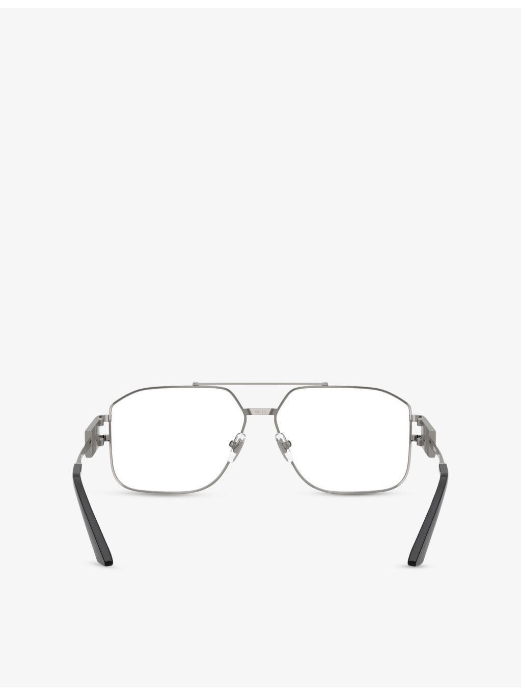Versace rectangle clear metal glasses 0VE1302, imported from the UK