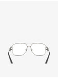 Versace rectangle clear metal glasses 0VE1302, imported from the UK