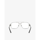 Versace rectangle clear metal glasses 0VE1302, imported from the UK