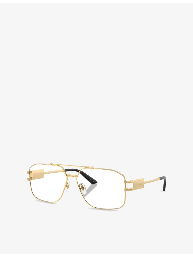 Versace VE1302 irregular-frame metal optical glasses, imported from the UK