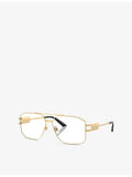 Versace VE1302 irregular-frame metal optical glasses, imported from the UK