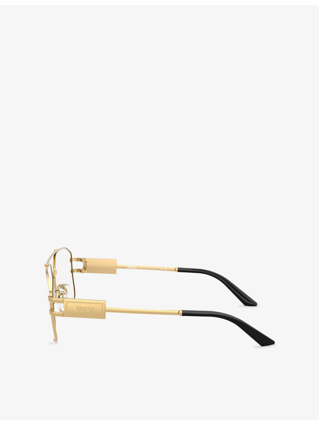 Versace VE1302 irregular-frame metal optical glasses, imported from the UK